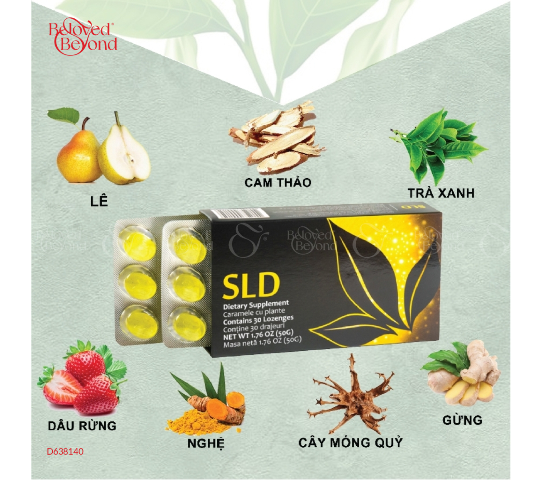 Kẹo Ngậm SLD Vị Lê Và Bạc Hà Giúp Trơn Trượt Khớp Xương APLGO
