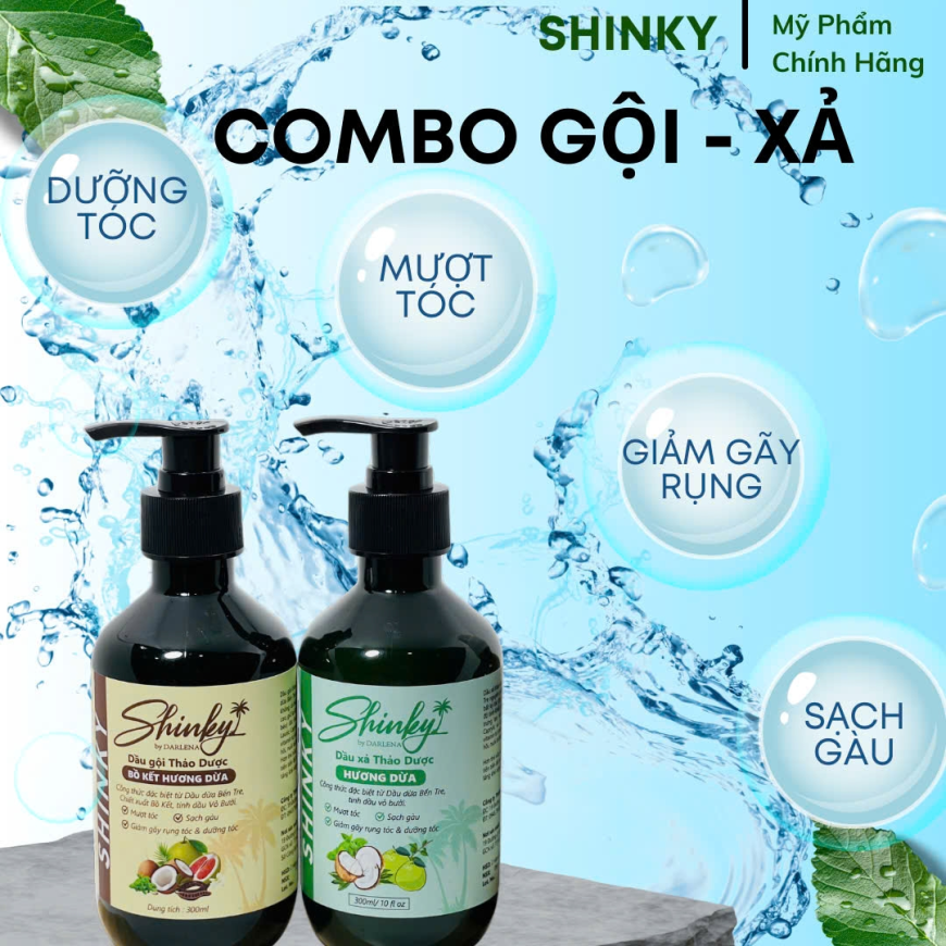 COMBO DẦU GỘI + DẦU XẢ THẢO DƯỢC HƯƠNG DỪA 300ml